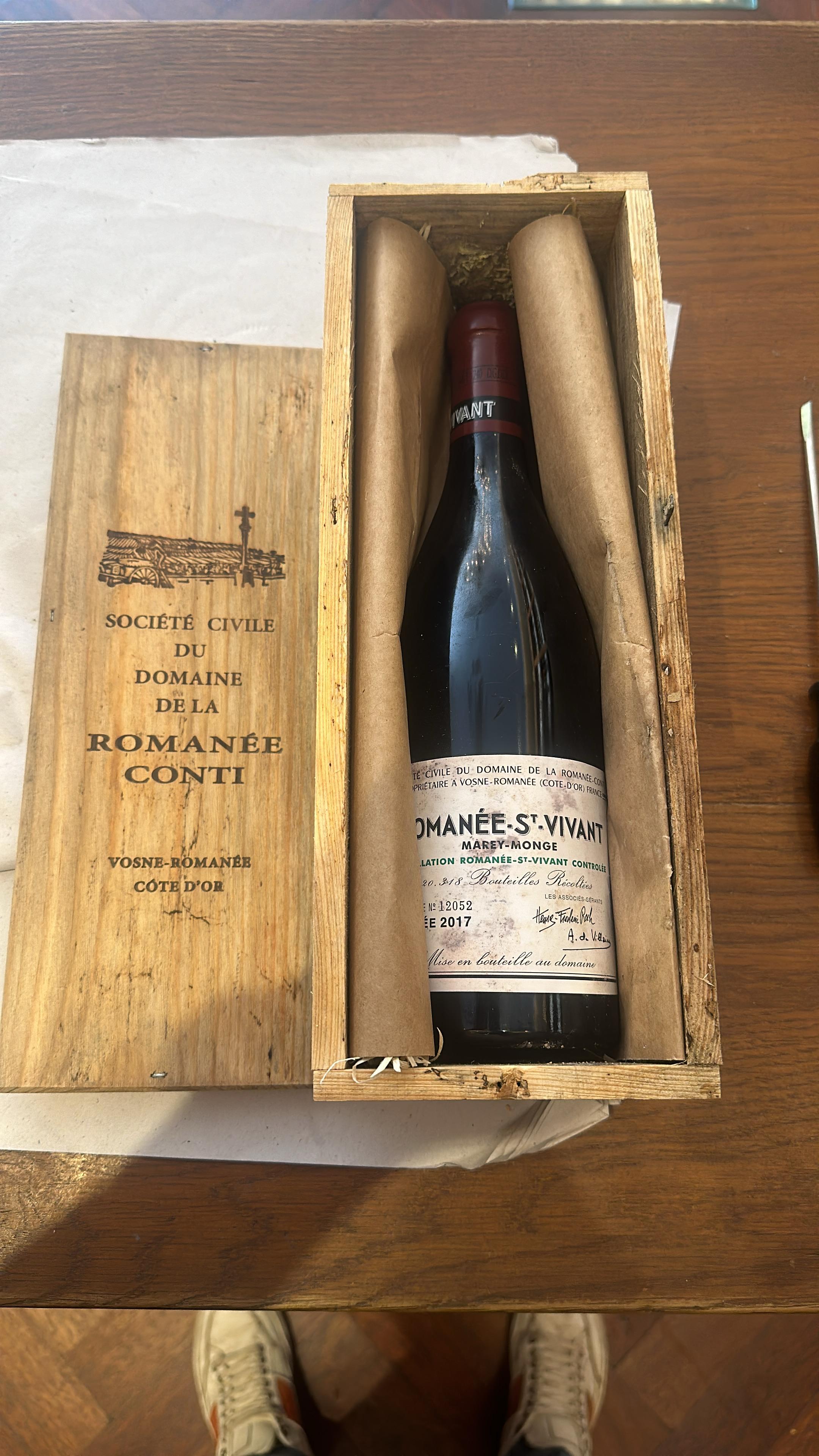 空き瓶　ROMANEE ST.VIVANT 2017 750ml Vinho Romanée Saint-Vivant (750ml) - Banca do Ramon